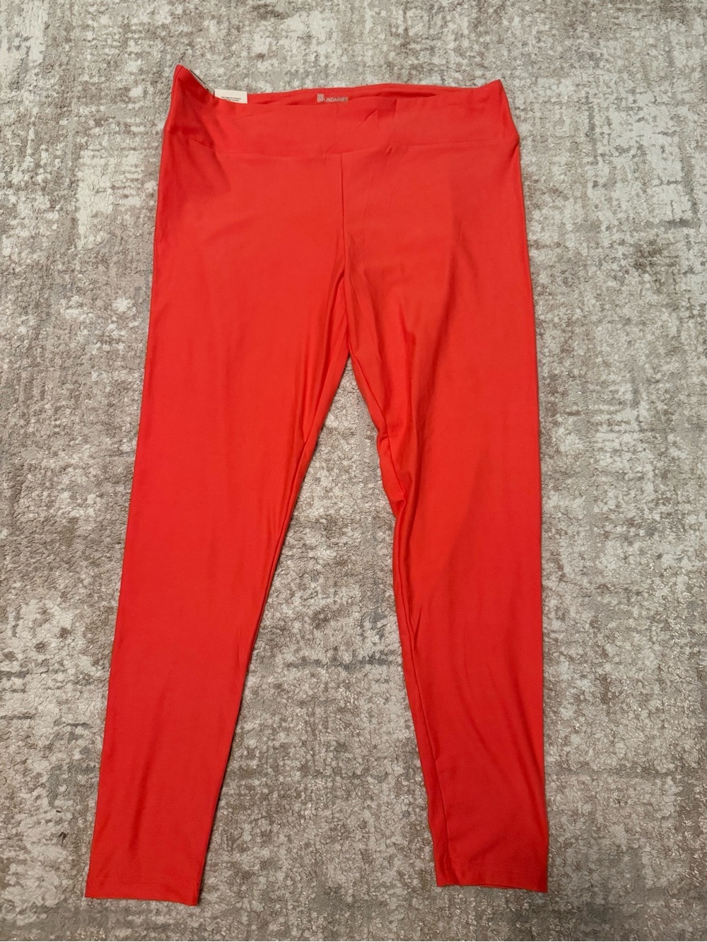 No Boundaries Red Coral Full-Length Stretch Leggings size XXL/1X